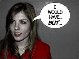 Jessica reminisces back to the previous night: 'I would have.. but..