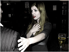 She then explains the reason why she left so suddenly: 'I had to get out quickly before he saw me..'