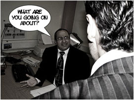 Miller is confused: 'What ARE you going on about?'