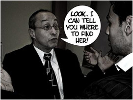 Miller tries to get David off of him: Look! I can tell you where to find her!