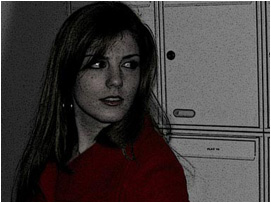 Jessica turns, then decides to run the last few steps to her door.