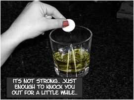 Jessica recalls the night at the bar, slipping a tablet into David's drink. She comments: Its not strong. Just enough to knock you out for a little while.