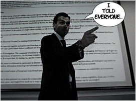 But this just irritates David who points at Paul and reminds him: 'I told everyone..'