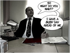 Dean Miller: 'So what do you want? I have a busy day ahead of me'