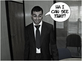 David laughes incredulously: 'Ha! I can see that'