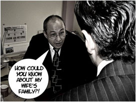 Dean Miller jumps up in anger: 'How could YOU know about my wife's family?!'