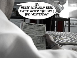 David: 'Ha! Might actually need these after the day I had yesterday!