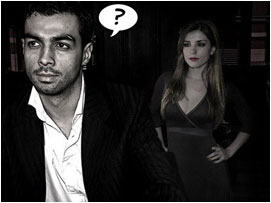 David is momentarily confused by what the barman is talking about.