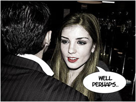 Jessica whispers back: 'Well perhaps..'