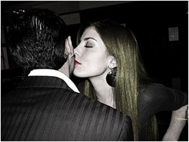 She then quickly kisses David on the cheek goodbye'