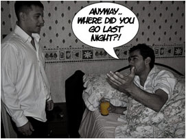 David then questions Al: 'Anyway.. Where did you go last night?!'