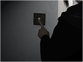 She flips the light switch