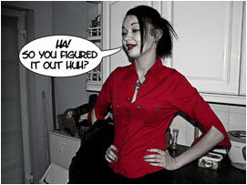 David's wife goes to continue protesting her innocence but instead puts her hands on her hips and laughs before saying: 'So you figured it out huh?'